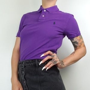 Polo By Ralph Lauren Womens S Slim Fit Purple